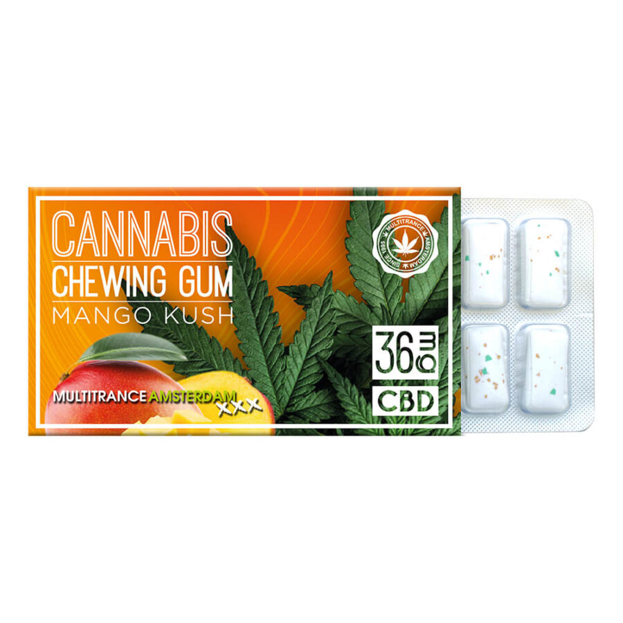Haze Chewingums alla Cannabis 36mg CBD Mango (24pezzi/display)