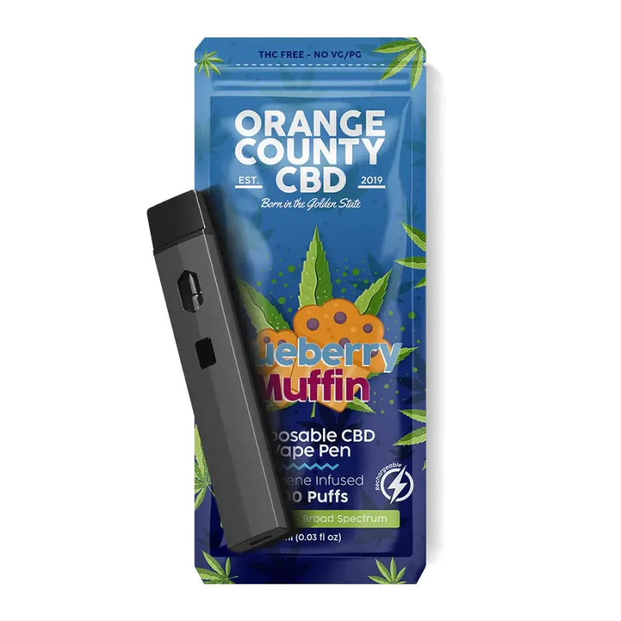 Orange County CBD 1ml Sigaretta Elettronica 600mg CBD Blueberry Muffin (10pezzi/display)