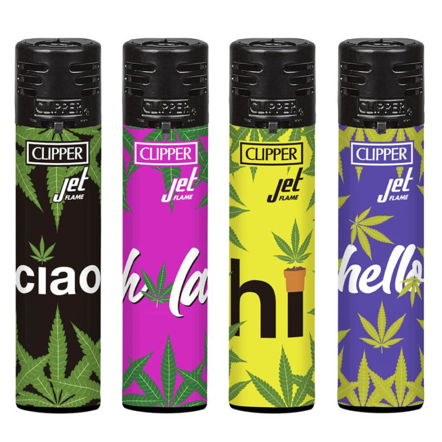 Clipper Lighters Jet Flame Good Vibes Only (24pezzi/display)