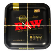 RAW Black Vassoio in Metallo per Rollare Quadrato 23x23cm