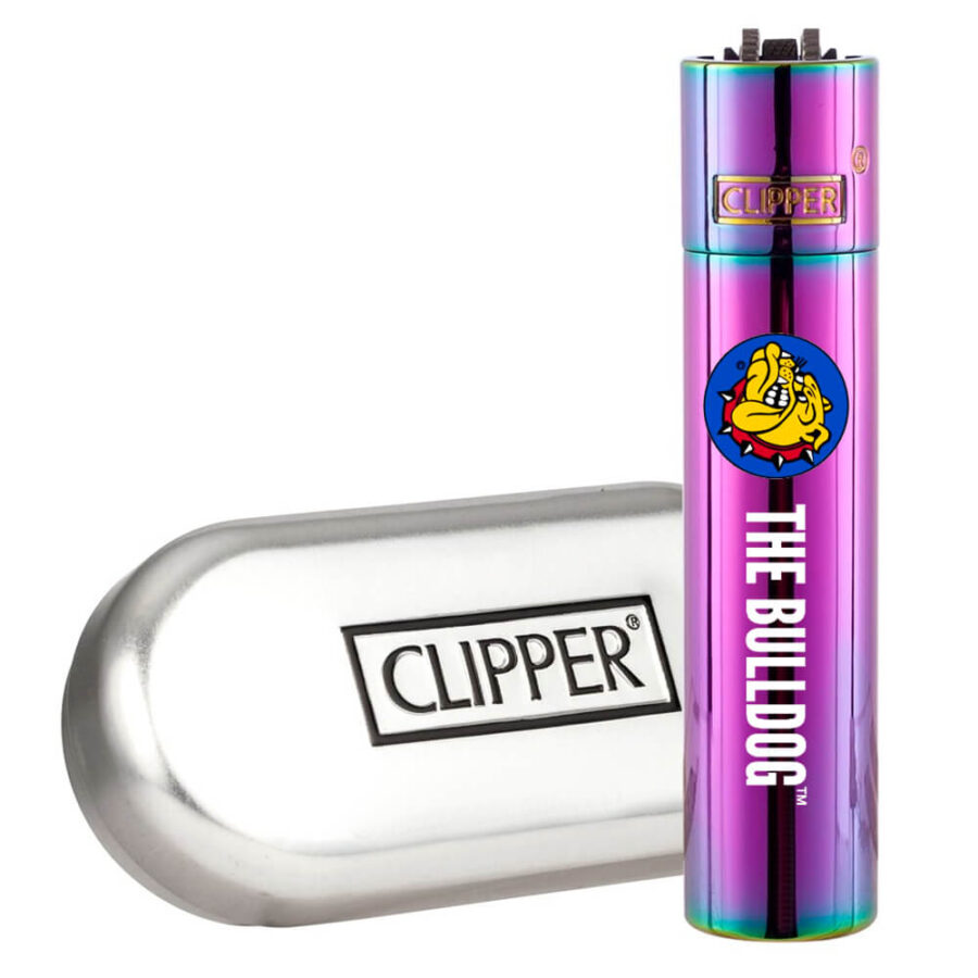 Clipper Accendini The Bulldog ICY Metallizzato + Giftbox (12pezzi/display)
