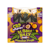 Bubbly Billy Buds Lecca Lecca Frutto della Passione 10mg CBD 5pz per Confezione (12confezioni/display)