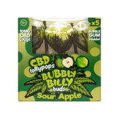 Bubbly Billy Buds Lecca Lecca Sour Mela 10mg CBD 5pz per Confezione (12confezioni/display)