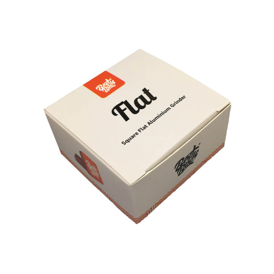 Best Buds Flacher Quadratischer Aluminium Grinder Rust 2 Parti (50mm)