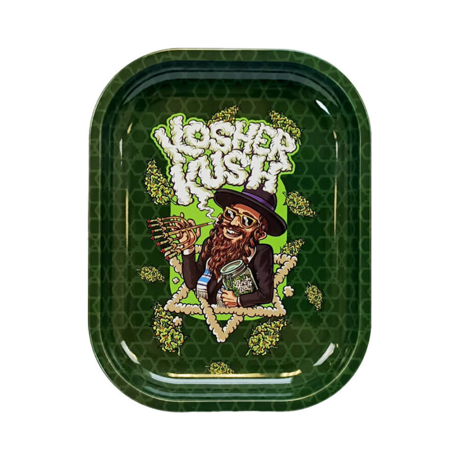 Best Buds Vassoio per Rollare con Storage Box in Metallo Kosher Kush