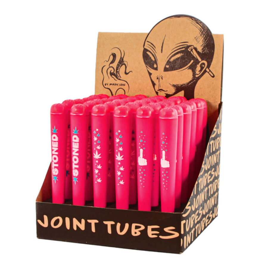 Tubi per Spinelli 420 Cannabis Rosa Neon (36pezzi/display)