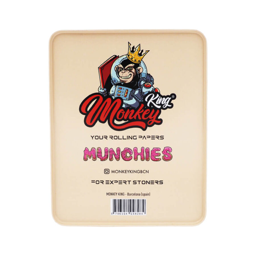 Monkey King Vassoio per Rollare con Storage Box in Metallo Munchies Edition Large