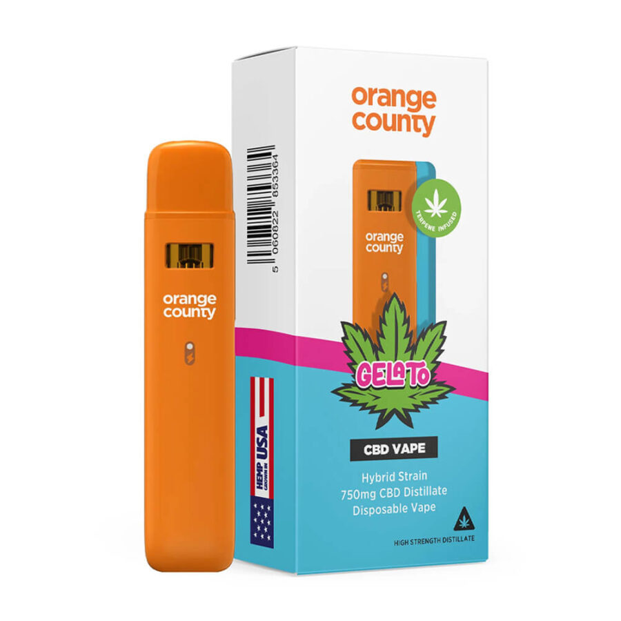 Orange County CBD 1ml Sigaretta Elettronica 750mg CBD Gelato (10pezzi/display)