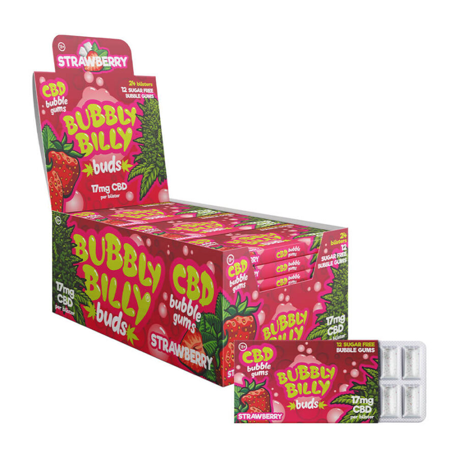 Chewing Gums alla Fragola 17mg CBD (24pezzi/display)