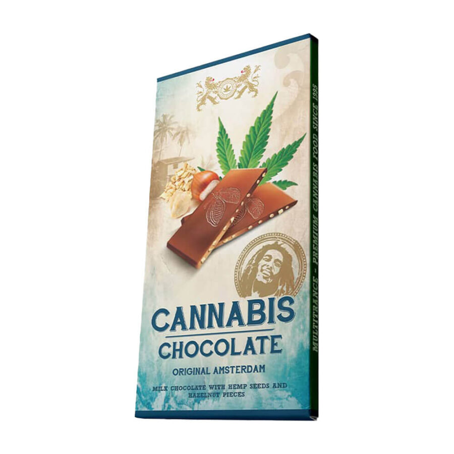 Cioccolato Cannabis al Latte con Semi di Canapa e Nocciole (15pezzi/display)