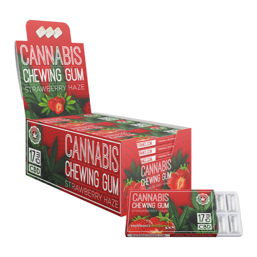 Chewing Gums alla Cannabis e Strawberry Haze 17mg CBD (24pezzi/display)