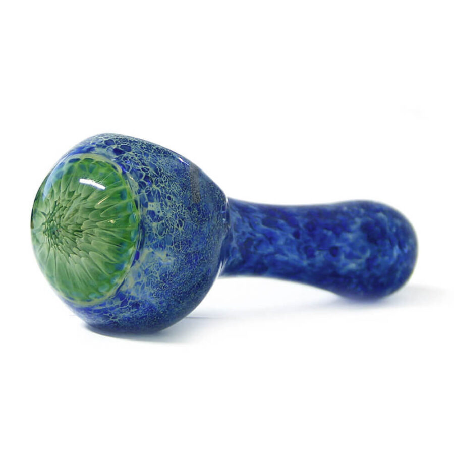 Abstract cool vortex blue pipe en verre 13cm