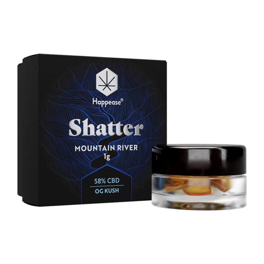 Happease Extraits Mountain River Shatter 58% CBD (1g)