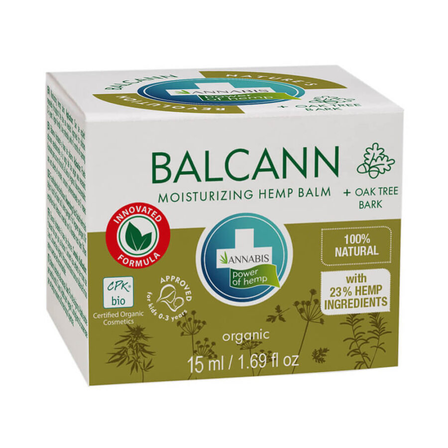 Annabis Balcann Baume Hydratant au Chanvre avec Écorce de Chêne (15ml)
