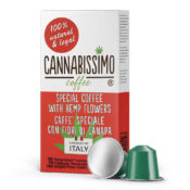 Cannabissimo Nespresso Capsules de Café avec Fleurs de Chanvre (10 capsules)