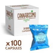 Cannabissimo Nespresso Capsules de Café avec Feuilles de Chanvre (100 capsules)