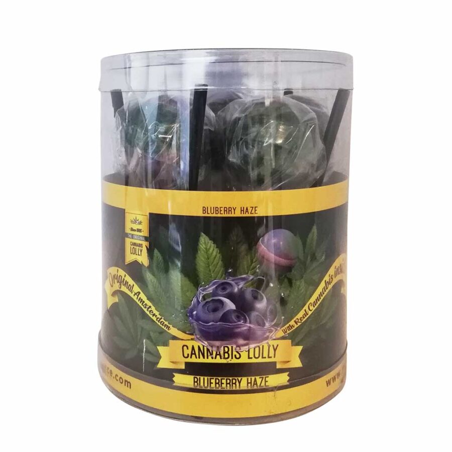 Cannabis Sucettes Goût Blueberry Haze Boite Cadeau 10pcs (24paquets/masterbox)