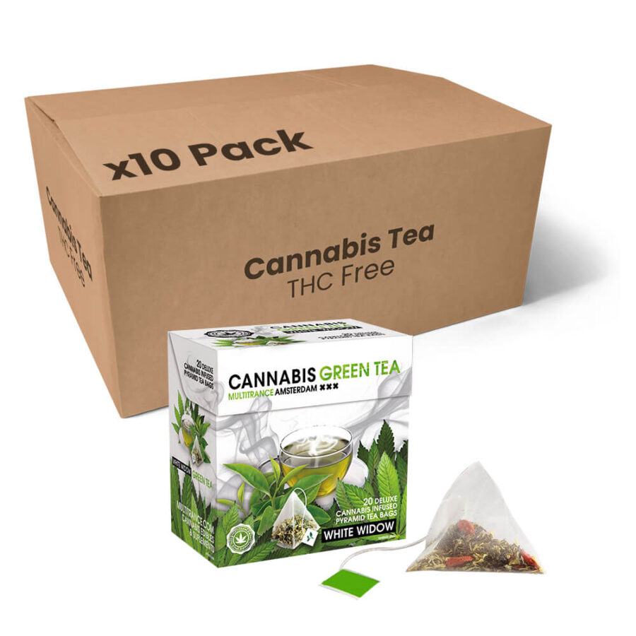 Cannabis Thé Vert pyramide White Widow (10paquets/présentoir)
