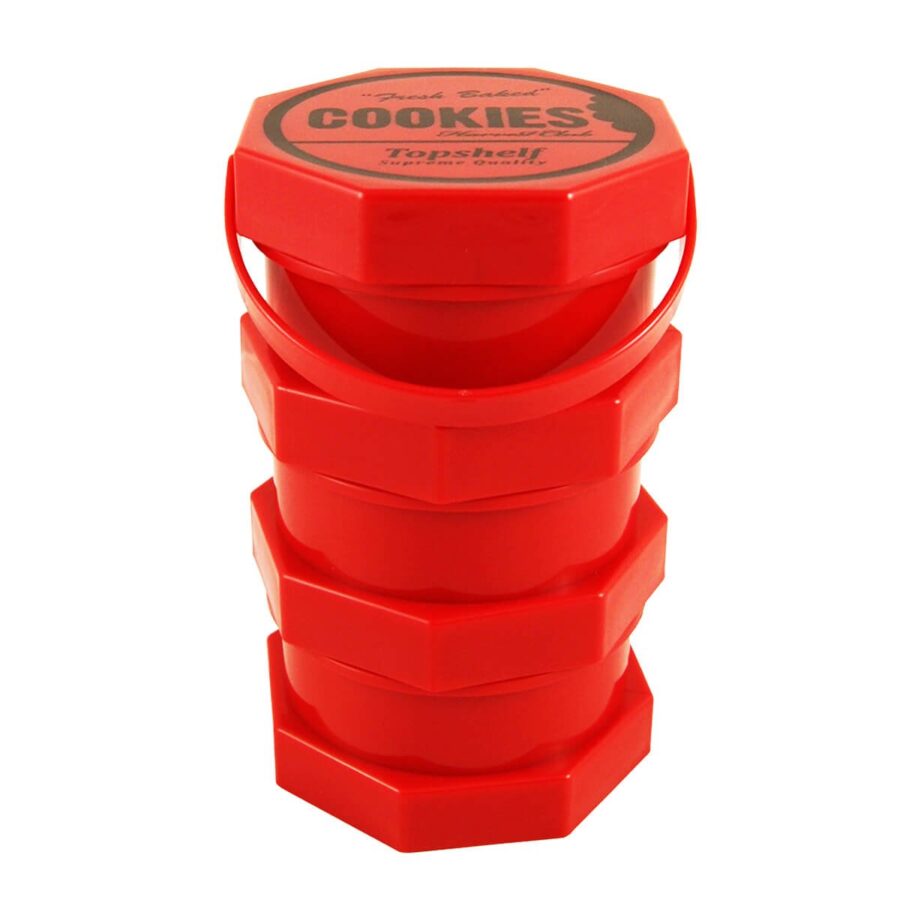 Cookies Pot de Stockage en Rouge 3 Parties Normale