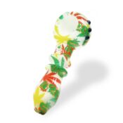 Rasta Weed Leaves Pipe en Verre