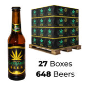 Bière Goût Cannabis 4.5% Gold Leaf 330ml (27boites/648bières)