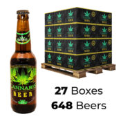 Bière Goût Cannabis 4.5% Green Leaf 330ml (27boites/648bières)