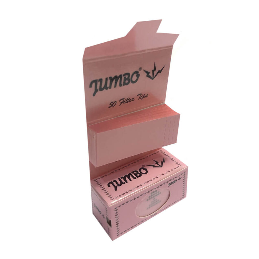 Jumbo Pink Roll Papiers à Rouler + Filtres (24pcs/présentoir)