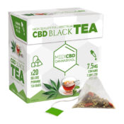 MediCBD Thé Noir pyramide au Cannabis avec 7.5mg CBD (10paquets/présentoir)