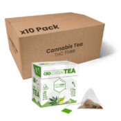 Cannabis Thé Vert pyramide avec 7.5mg CBD (10paquets/présentoir)