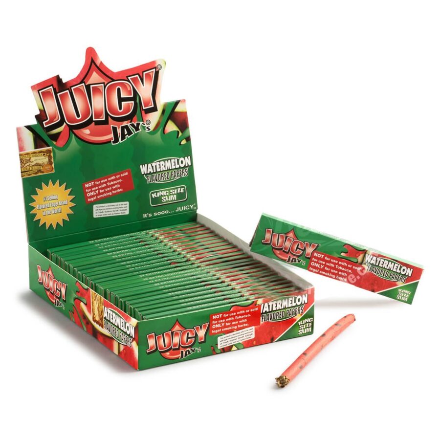 Juicy Jay kingsize pastèque papiers à rouler (24pcs/présentoir)