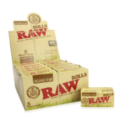 RAW Organic hemp rolls 5 metres slim (24pcs/présentoir)