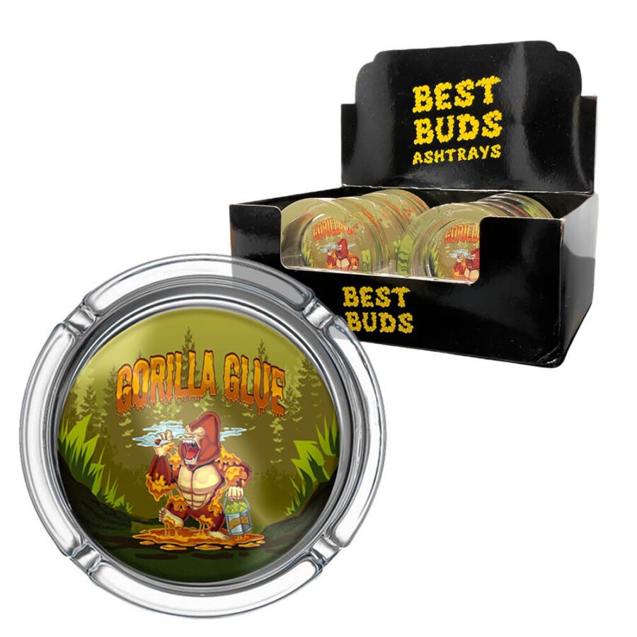 Best Buds Cendriers en Verre Petit Gorilla Glue (6pcs/présentoir)