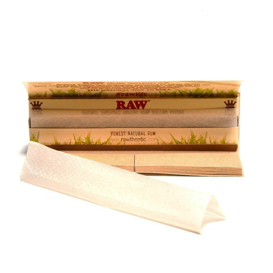 RAW Connoisseur Kingsize Organic Papiers à Roules Chanvre avec Filtres (24pcs/présentoir)