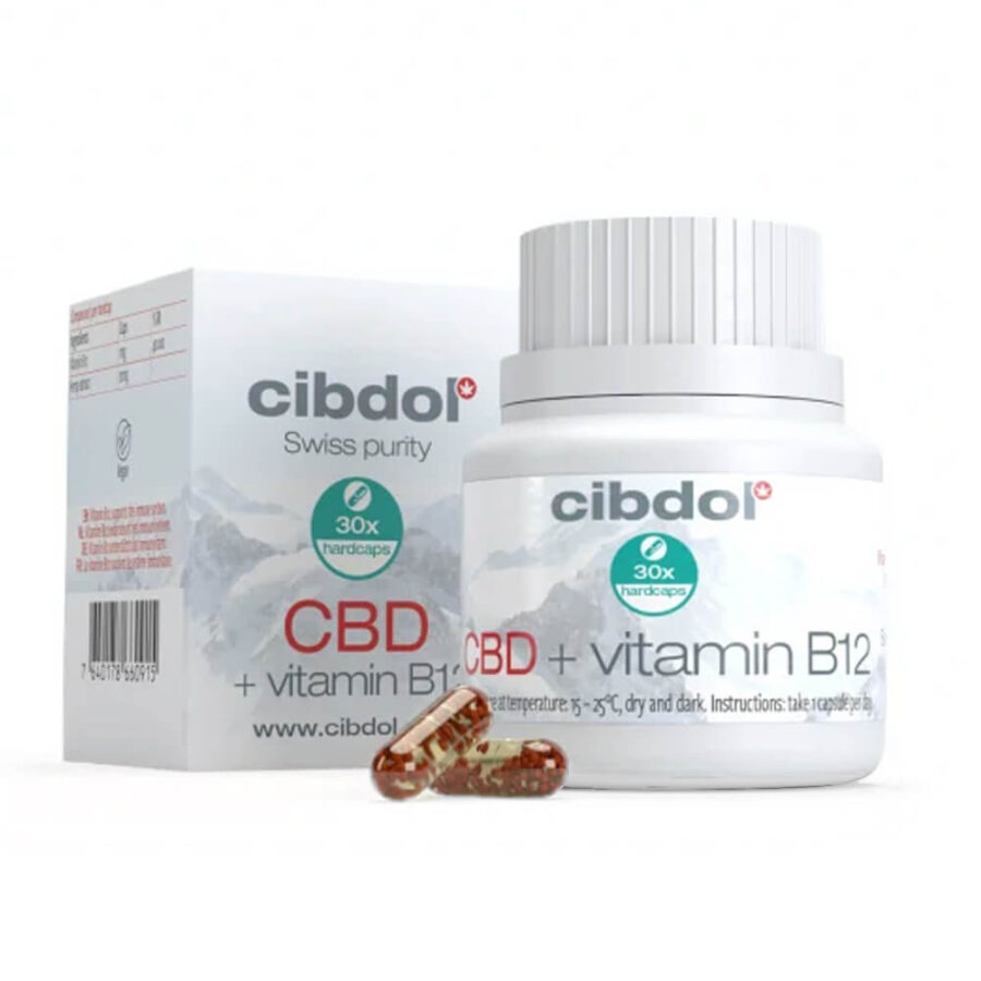 Cibdol CBD Capsules avec Vitamine B12 600mg (30 capsules)