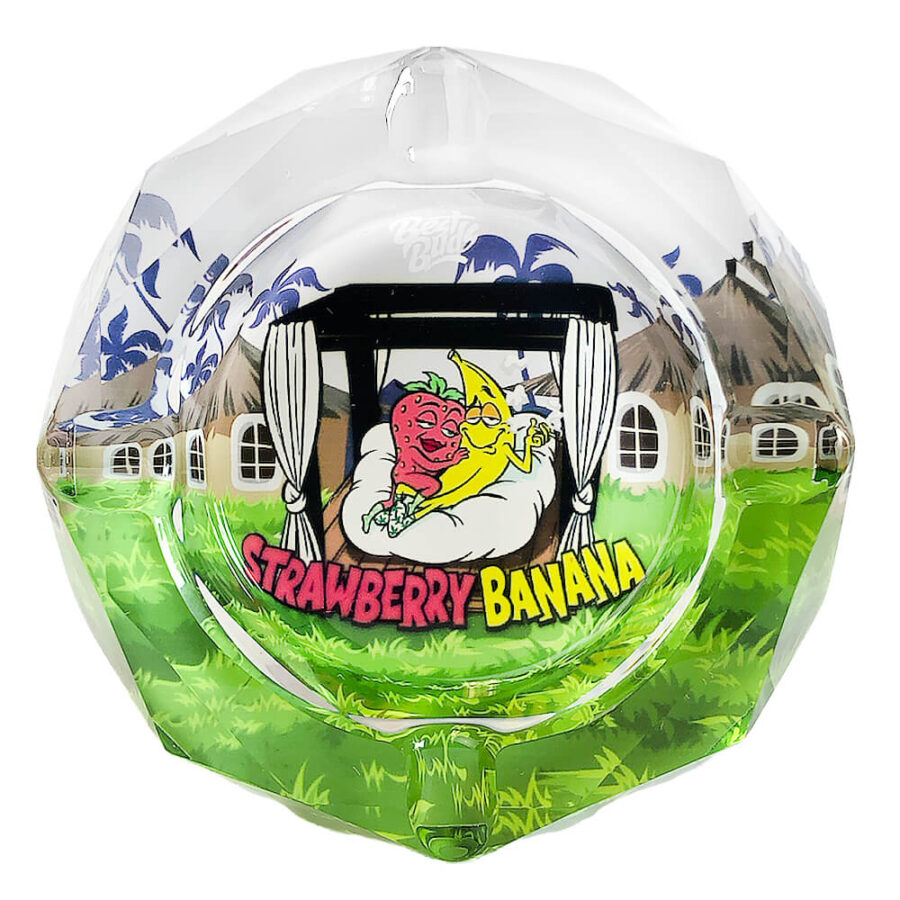 Best Buds Strawberry Banana Cendrier en Verre Avec Boite Cadeau
