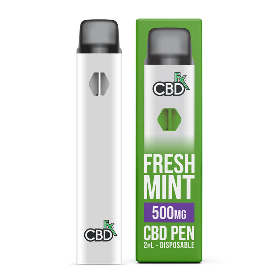CBDfx Fresh Mint 2ml CBD Stylo Vape Jetable 500mg (10pcs/présentoir)
