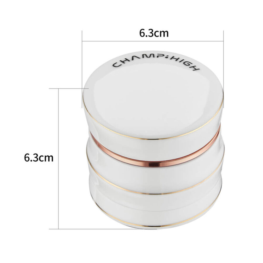 Champ High Porcelain Grinder Blanc 4 Pieces - 63mm