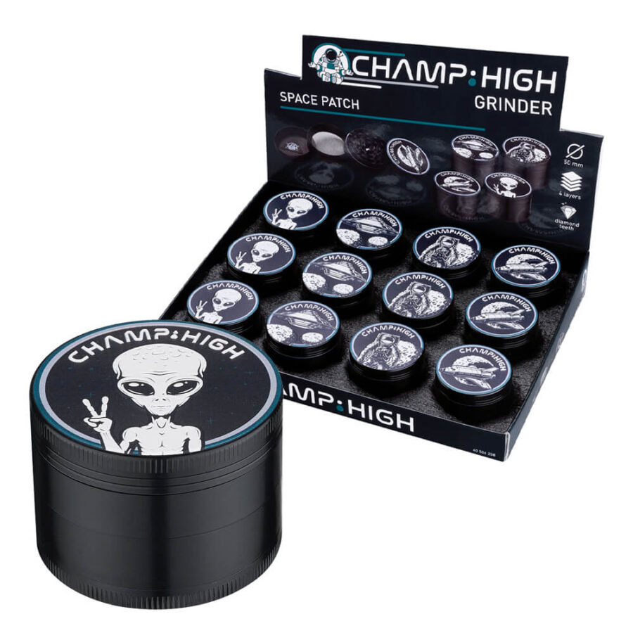 Champ High Grinder Space Patch Metal 4 Pièces - 50mm (12pcs/présentoir)