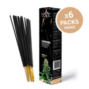 Haze - Bâtonnets d'encens Cannabis parfumés Vanilla Kush (6 paquets/présentoir)