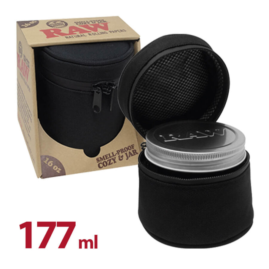 RAW - Petit pot en verre avec étui de protection 6oz 177ml