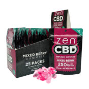 Zen CBD Mixed Berry bonbons 250mg par sac (10pcs/présentoir)