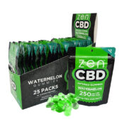 Zen CBD Watermelon bonbons 250mg par sachet (10pcs/présentoir)