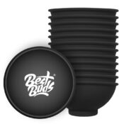 Best Buds Bol à mélanger en Silicone 7cm Noir avec Blanche Logo (12pcs/sac)