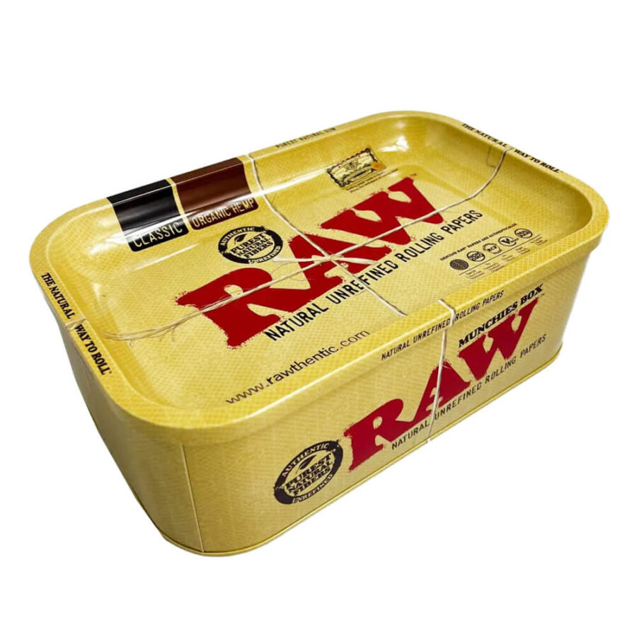 RAW Munchies Box Plateau en métal avec boîte de rangement