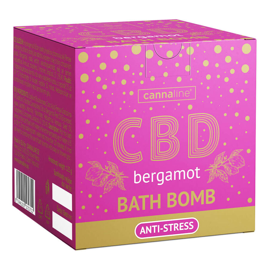 Cannaline Anti-Stress Bombe de Bain à la Bergamote avec 100mg CBD