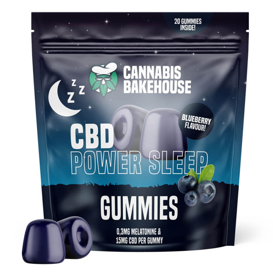 Cannabis Bakehouse Power Sleep Bonbons en Sachet avec 15mg CBD et Melatonin