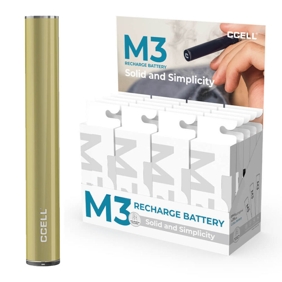 CCELL M3 Vape Pen Batterie Gold Standard 510 Filetage (20pcs/présentoir)