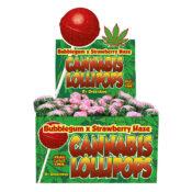 Dr. Greenlove Cannabis Sucettes Bubblegum x Strawberry Haze (70pcs/présentoir)