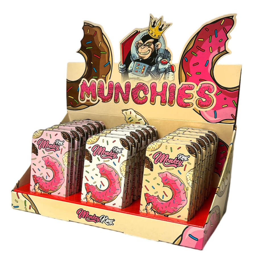 Monkey King Tin Metal Box Édition Munchies (18pcs/présentoir)