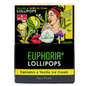 Euphoria Cannabis Sucettes Crème Glacée Vanille (25gx100pcs)